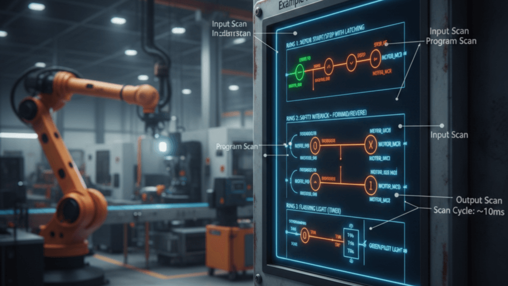 Industrial PLC Program Examples: Basic Logic, Ladder Diagram, and ...