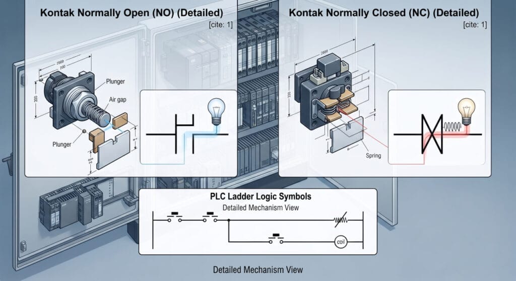 Apa Itu ladder diagram PLC - Simbol Dasar dalam Ladder Diagram PLC