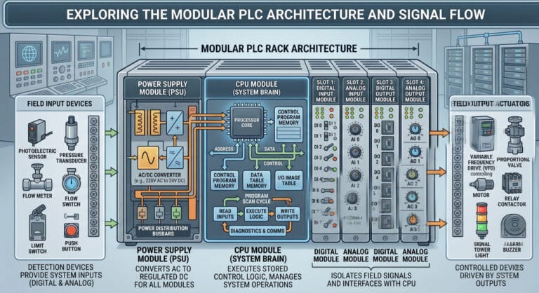 Folks Automation - Komponen utama perangkat PLC CPU, IO & Power Supply