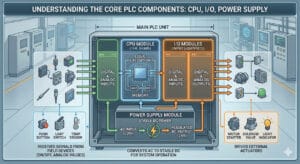 Folks Automation - Komponen utama perangkat PLC CPU, IO, Power Supply