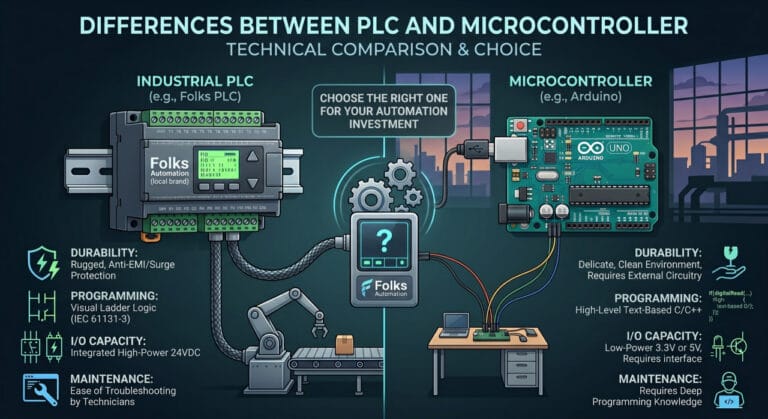 Folks Automation - Difference between PLC and Microcontroller