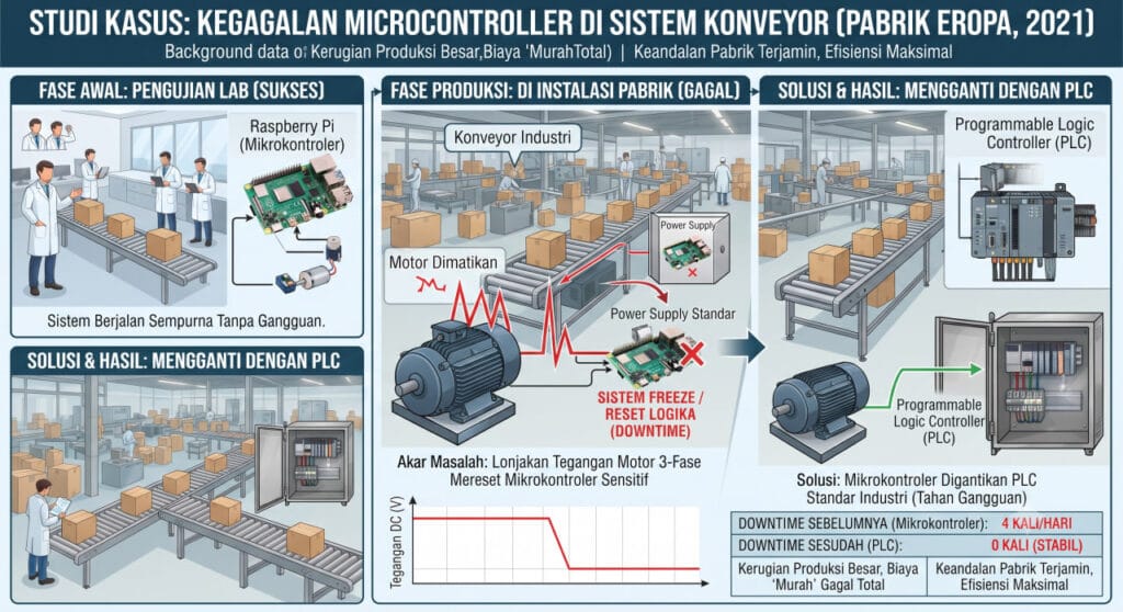 Folks Automation - Penjelasan Kegagalan microcontroller pada sistem konveyor
